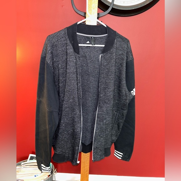 Adidas Zip-up Men’s Black Sweatshirt - Picture 1 of 4